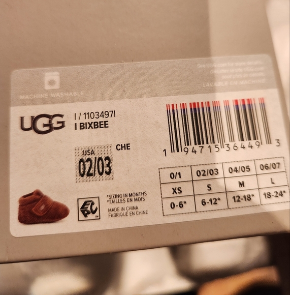 UGG Kids Infant Brown Fuzzy Booties - Picture 7 of 7